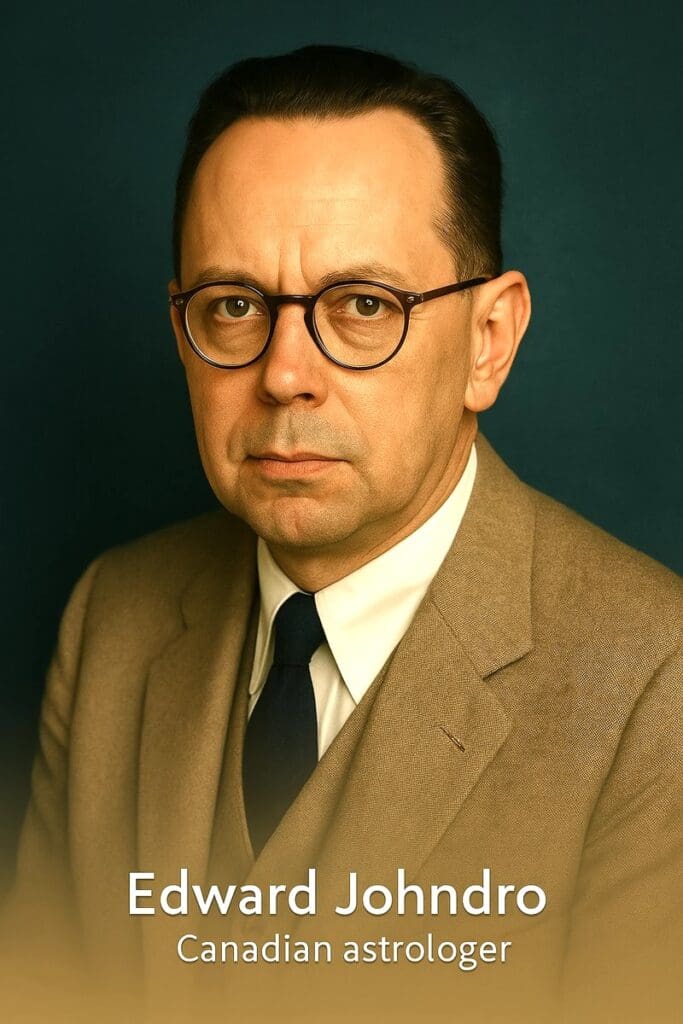 Edward Johndro, Canadian astrologer and radio engineer, shown in restored portrait