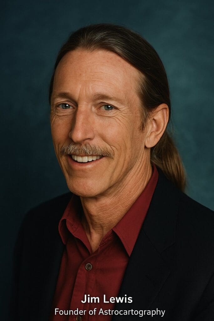 Jim Lewis, pioneer of Astro*Carto*Graphy, shown in rare portrait, 1941–1995