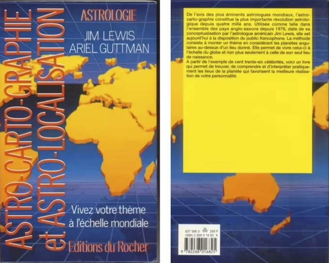 Cover of French edition Astro-Carto-Graphie et Astro-Localisation by Jim Lewis and Arielle Guttman, published by Éditions du Rocher.