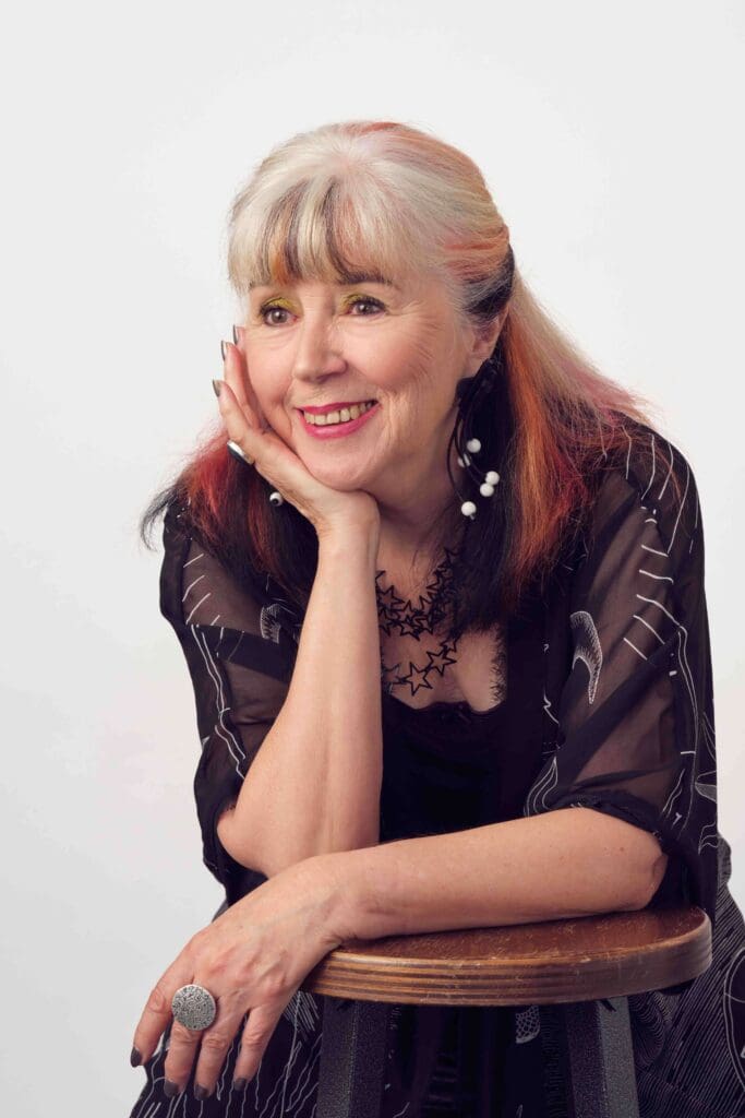 Colour portrait of Faye Blake, founder of the Amsterdam School of Astrology in Amsterdam, the Netherlands.